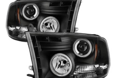 SPYDER Spyder Dodge Ram 1500 09-14 Projector Headlights Halogen- CCFL Halo LED - Blk PRO-YD-DR09-CCFL-BK - Lights