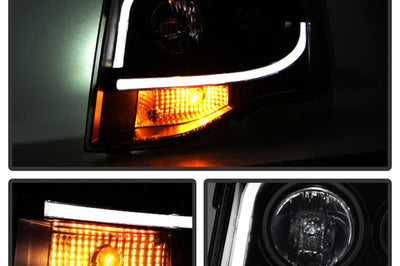 SPYDER Spyder Ford Expedition 07-13 Projector Headlights Light Tube DRL Blk PRO-YD-FE07-LTDRL-BK - Lights