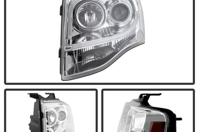 SPYDER Spyder Ford Expedition 07-13 Projector Headlights Light Tube DRL Chrm PRO-YD-FE07-LTDRL-C - Lights