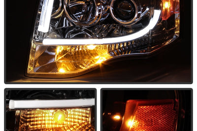 SPYDER Spyder Ford Expedition 07-13 Projector Headlights Light Tube DRL Chrm PRO-YD-FE07-LTDRL-C - Lights