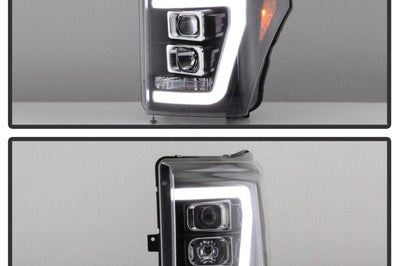 SPYDER Spyder Ford F-250/F-350/F450 Super Duty 11-16 V2 Projector Headlights - Black (PRO-YD-FS11V2-LB-BK) - Lights