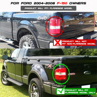 SPYDER Spyder Ford F150 Flareside 04-08 Euro Style Tail Lights Black ALT-YD-FF15004FS-BK