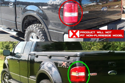 SPYDER Spyder Ford F150 Flareside 04-08 Euro Style Tail Lights Black ALT-YD-FF15004FS-BK