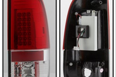SPYDER Spyder Ford F150 side 97-03/F250/350 Duty 99-07 LED Tail Lights Red Clear ALT-YD-FF15097-LED-RC