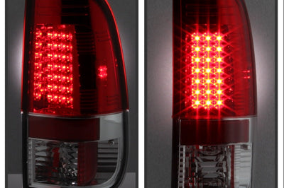 SPYDER Spyder Ford F150 side 97-03/F250/350 Duty 99-07 LED Tail Lights Red Clear ALT-YD-FF15097-LED-RC