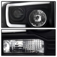 SPYDER Spyder Ford F250/350/450 05-07 Projector Headlights - Light Bar DRL LED - Black PRO-YD-FS05V2-LB-BK - Lights