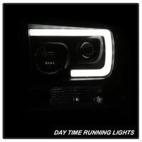 SPYDER Spyder Ford F250/350/450 05-07 Projector Headlights - Light Bar DRL LED - Black PRO-YD-FS05V2-LB-BK - Lights