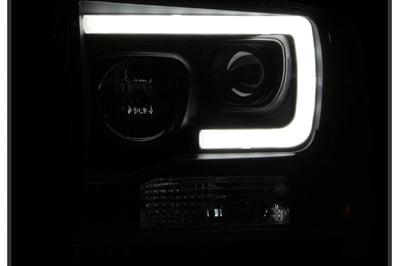 SPYDER Spyder Ford F250/350/450 05-07 Projector Headlights - Light Bar DRL LED - Black PRO-YD-FS05V2-LB-BK - Lights