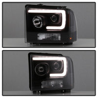 SPYDER Spyder Ford F250/350/450 05-07 Projector Headlights - Light Bar DRL LED - Black PRO-YD-FS05V2-LB-BK - Lights