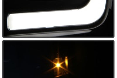 SPYDER Spyder Ford F250/350/450 05-07 Projector Headlights - Light Bar DRL LED - Black PRO-YD-FS05V2-LB-BK - Lights