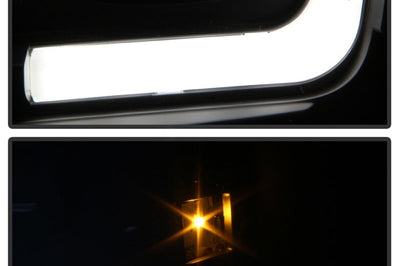 SPYDER Spyder Ford F250/350/450 05-07 Projector Headlights - Light Bar DRL LED - Black PRO-YD-FS05V2-LB-BK - Lights