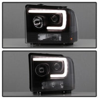 SPYDER Spyder Ford F250/350/450 05-07 Projector Headlights - Light Bar DRL LED - Black PRO-YD-FS05V2-LB-BK - Lights