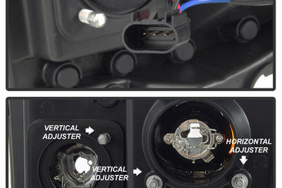 SPYDER Spyder Ford F250/350/450 05-07 Projector Headlights - Light Bar DRL LED - Black PRO-YD-FS05V2-LB-BK - Lights