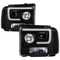 SPYDER Spyder Ford F250/350/450 05-07 Projector Headlights - Light Bar DRL LED - Black PRO-YD-FS05V2-LB-BK - Lights