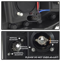 SPYDER Spyder Ford F250/350/450 05-07 Projector Headlights - Light Bar DRL LED - Black PRO-YD-FS05V2-LB-BK - Lights