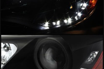 SPYDER Spyder Ford Focus 12-14 Projector Headlights Halogen Model Only - DRL Black PRO-YD-FF12-DRL-BK - Lights