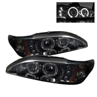 SPYDER Spyder Ford Mustang 94-98 1PC Projector LED Halo Amber Reflctr Smk PRO-YD-FM94-1PC-AM-SMC - Lights