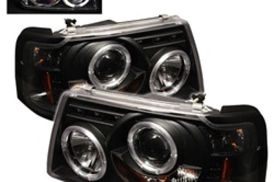SPYDER Spyder Ford Ranger 01-11 1PC Projector Headlights LED Halo Blk PRO-YD-FR01-1PC-HL-BK - Lights