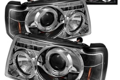 SPYDER Spyder Ford Ranger 01-11 1PC Projector Headlights LED Halo Chrm PRO-YD-FR01-1PC-HL-C - Lights