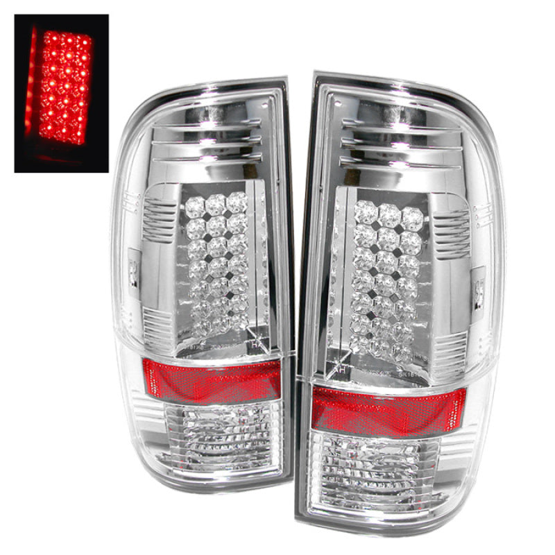 SPYDER Spyder Ford Super Duty 08-15 LED Tail Lights Chrome ALT-YD-FS07-LED-C