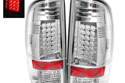 SPYDER Spyder Ford Super Duty 08-15 LED Tail Lights Chrome ALT-YD-FS07-LED-C