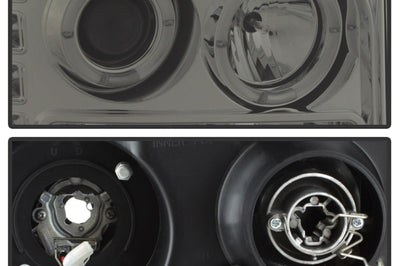 SPYDER Spyder GMC Sierra 1500/2500/3500 07-13 Projector Headlights LED Halo- Smoke PRO-YD-GS07-HL-SM - Lights