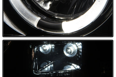 SPYDER Spyder GMC Sierra 1500/2500/3500 07-13 Projector Headlights LED Halo- Smoke PRO-YD-GS07-HL-SM - Lights