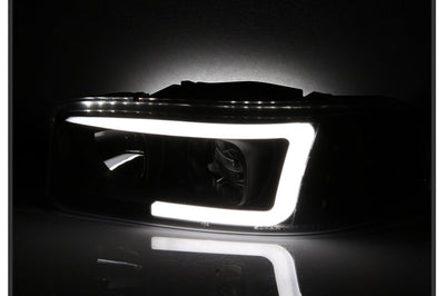 SPYDER Spyder GMC Sierra 1500/2500/3500 99-06 V2 Projector Headlights - DRL - Black PRO-YD-CDE00V2-LB-BK - Lights