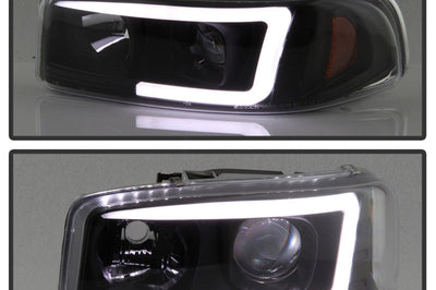 SPYDER Spyder GMC Sierra 1500/2500/3500 99-06 V2 Projector Headlights - DRL - Black PRO-YD-CDE00V2-LB-BK - Lights