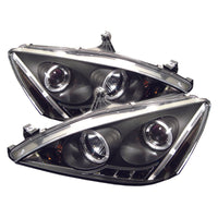 SPYDER Spyder Honda Accord 03-07 Projector Headlights LED Halo Amber Reflctr Blk PRO-YD-HA03-AM-BK - Lights