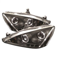 SPYDER Spyder Honda Accord 03-07 Projector Headlights LED Halo Amber Reflctr Blk PRO-YD-HA03-AM-BK - Lights