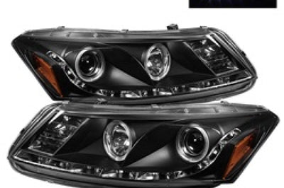 SPYDER Spyder Honda Accord 08-12 4Dr Projector Headlights- LED Halo DRL Blk PRO-YD-HA08-4D-HL-BK - Lights