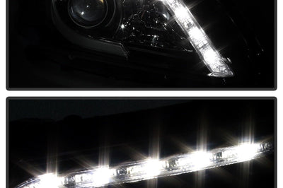SPYDER Spyder Honda Accord 2013-2015 4DR Projector Headlights Light Bar DRL Black PRO-YD-HA13-LBDRL-BK - Lights
