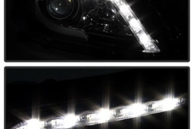 SPYDER Spyder Honda Accord 2013-2015 4DR Projector Headlights Light Bar DRL Black PRO-YD-HA13-LBDRL-BK - Lights