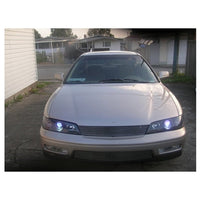 SPYDER Spyder Honda Accord 94-97 1PC Projector Headlights LED Halo Amber Reflctr Blk PRO-YD-HA94-AM-BK - Lights