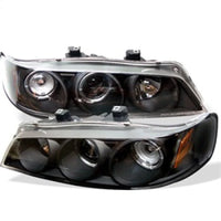 SPYDER Spyder Honda Accord 94-97 1PC Projector Headlights LED Halo Amber Reflctr Blk PRO-YD-HA94-AM-BK - Lights