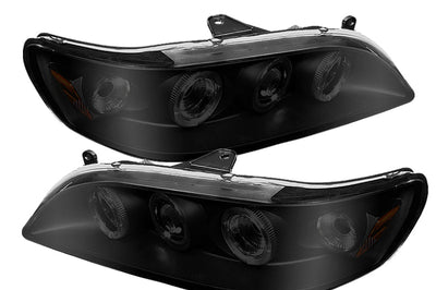 SPYDER Spyder Honda Accord 98-02 1PC Projector Headlights LED Halo Amber Reflctr Blk PRO-YD-HA98-AM-BK - Lights