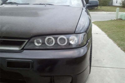 SPYDER Spyder Honda Accord 98-02 1PC Projector Headlights LED Halo Amber Reflctr Blk PRO-YD-HA98-AM-BK - Lights