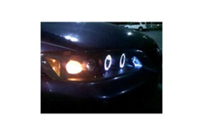 SPYDER Spyder Honda Accord 98-02 1PC Projector Headlights LED Halo Amber Reflctr Blk PRO-YD-HA98-AM-BK - Lights