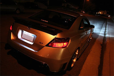 SPYDER Spyder Honda Civic 06-08 2Dr LED Tail Lights Red Clear ALT-YD-HC06-2D-LED-RC