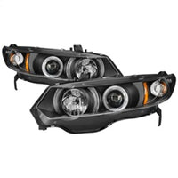 SPYDER Spyder Honda Civic 06-08 2Dr Projector Headlights LED Halo Black High H1 Low PRO-YD-HC06-2D-HL-BK - Lights