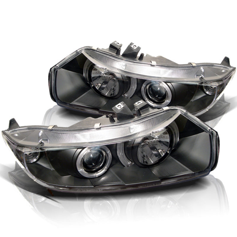 SPYDER Spyder Honda Civic 06-08 2Dr Projector Headlights LED Halo Black High H1 Low PRO-YD-HC06-2D-HL-BK - Lights