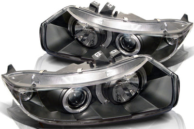 SPYDER Spyder Honda Civic 06-08 2Dr Projector Headlights LED Halo Black High H1 Low PRO-YD-HC06-2D-HL-BK - Lights