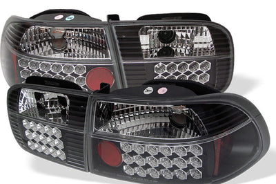 SPYDER Spyder Honda Civic 92-95 2/4DR LED Tail Lights Black ALT-YD-HC92-24D-LED-BK