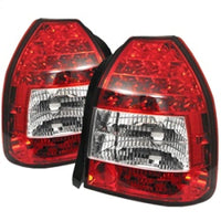 SPYDER Spyder Honda Civic 96-00 3DR LED Tail Lights Red Clear ALT-YD-HC96-3D-LED-RC