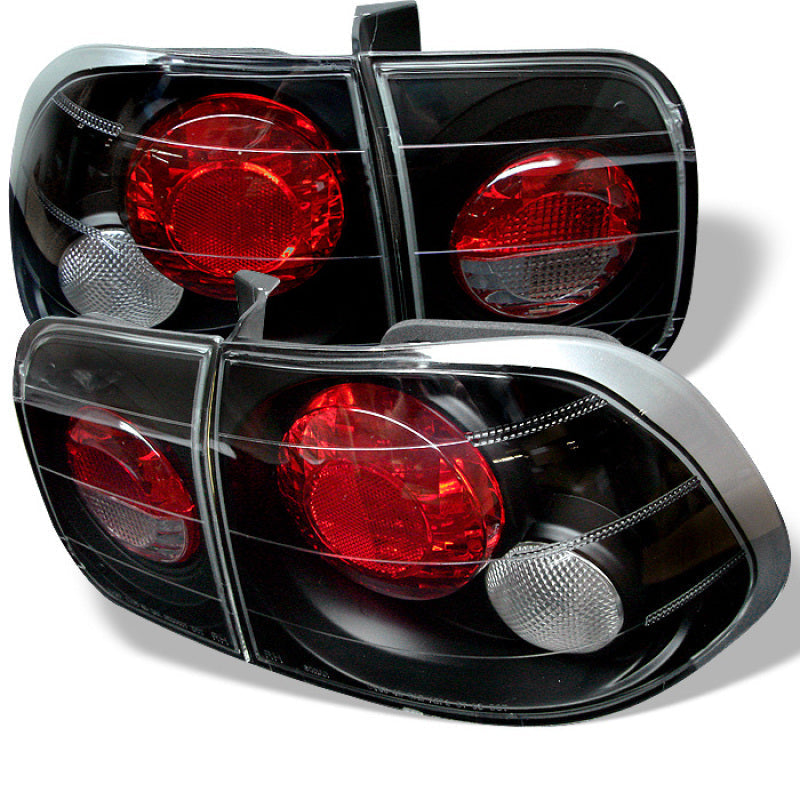 SPYDER Spyder Honda Civic 96-98 4Dr Euro Style Tail Lights Black ALT-YD-HC96-4D-BK