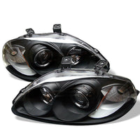 SPYDER Spyder Honda Civic 96-98 Projector Headlights LED Halo Amber Reflctr Blk PRO-YD-HC96-AM-BK - Lights