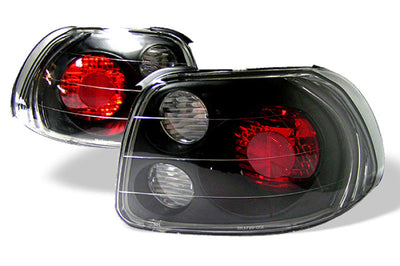 SPYDER Spyder Honda Del Sol 93-97 Euro Style Tail Lights Black ALT-YD-HDS93-BK
