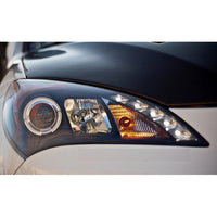 SPYDER Spyder Hyundai Genesis 10-12 Projector Halogen Model- LED Halo DRL Blk PRO-YD-HYGEN09-DRL-BK - Lights
