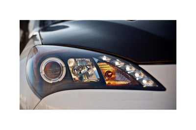 SPYDER Spyder Hyundai Genesis 10-12 Projector Halogen Model- LED Halo DRL Blk PRO-YD-HYGEN09-DRL-BK - Lights